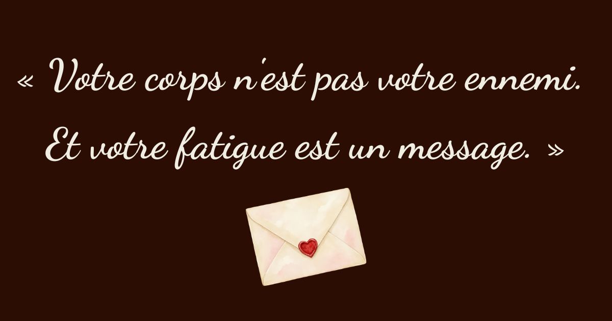 Votre corps n'est pas votre ennemi. Et votre fatigue est un message.